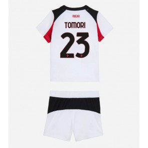 AC Milan Fikayo Tomori #23 Udebanetrøje Børn 2025-26 Kortærmet (+ Korte bukser)